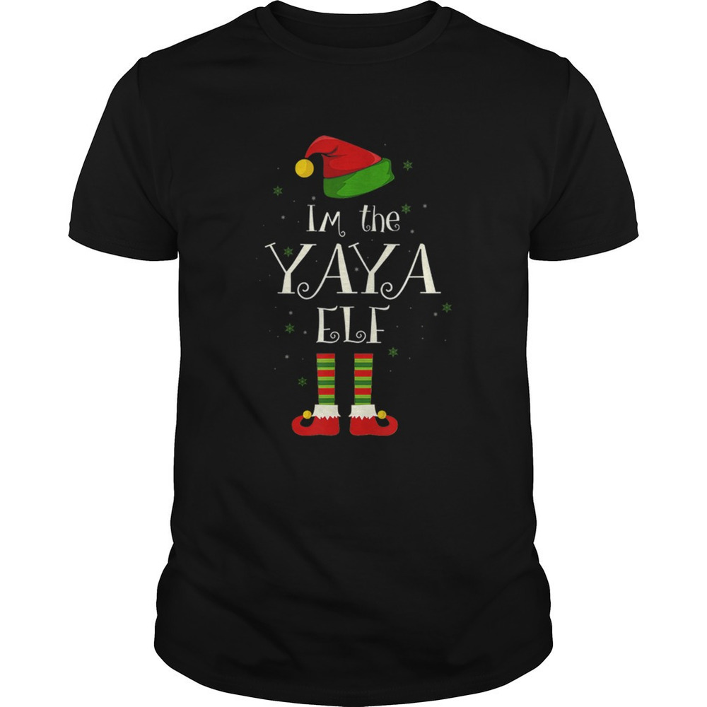 Pretty Im The Yaya Elf Matching Family Group Christmas Funny Shirt